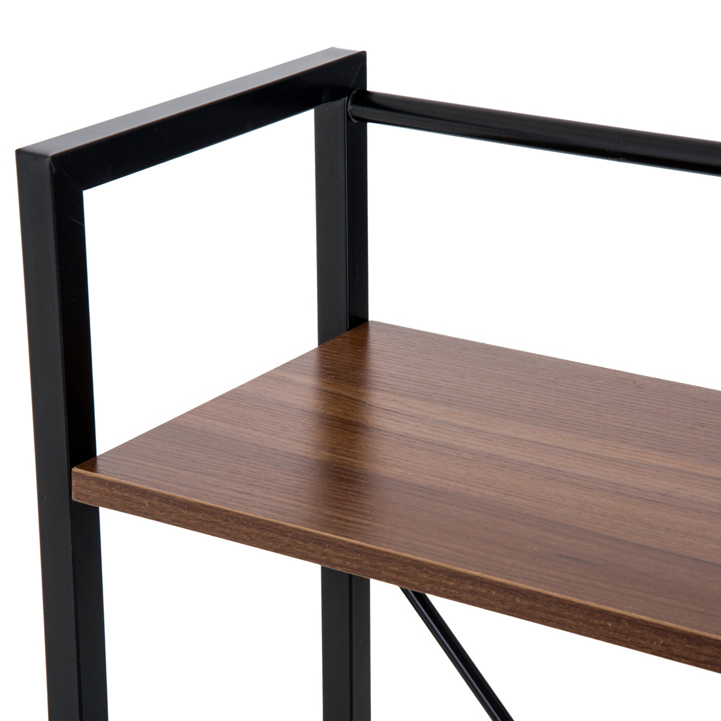 Nancy's Rhinelander Bureau - Schrijftafel - Opbergvakken - Computertafel - Zwart/Wit - Bewerkt Hout - Legbord