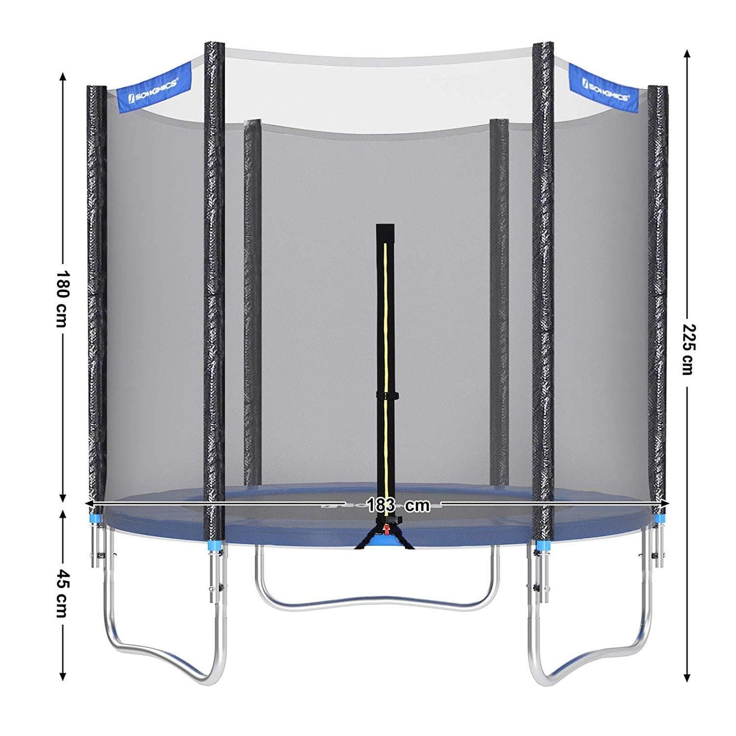 Nancy's Trampoline Met Veiligheidsnet - Zwart / Blauw - Ø 183 cm