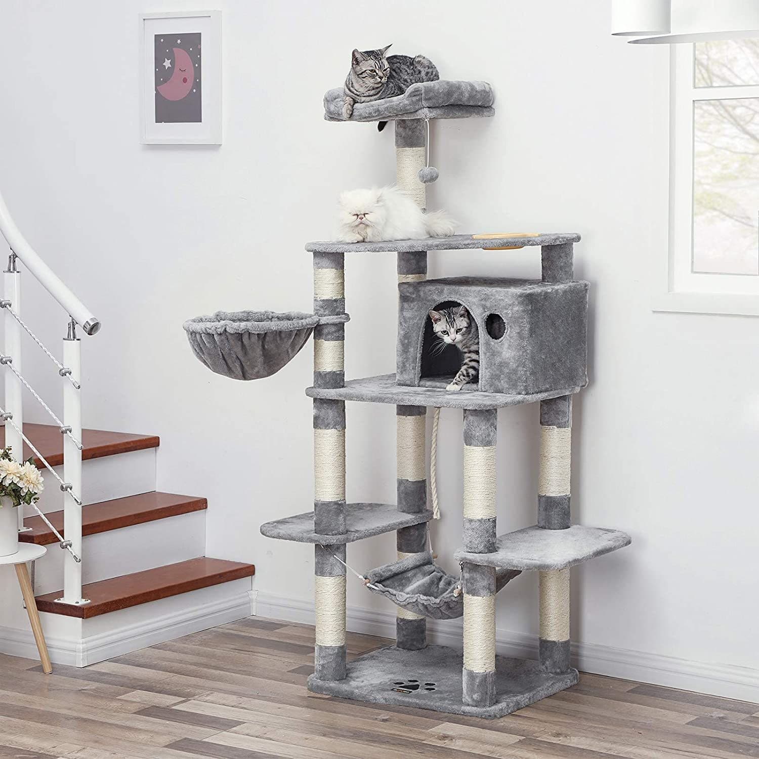 Arbre à chat Nancy's XXL - Maison pour chat - 174 cm - Maisonnette pour chat - Arbre à chat - Arbres à chat