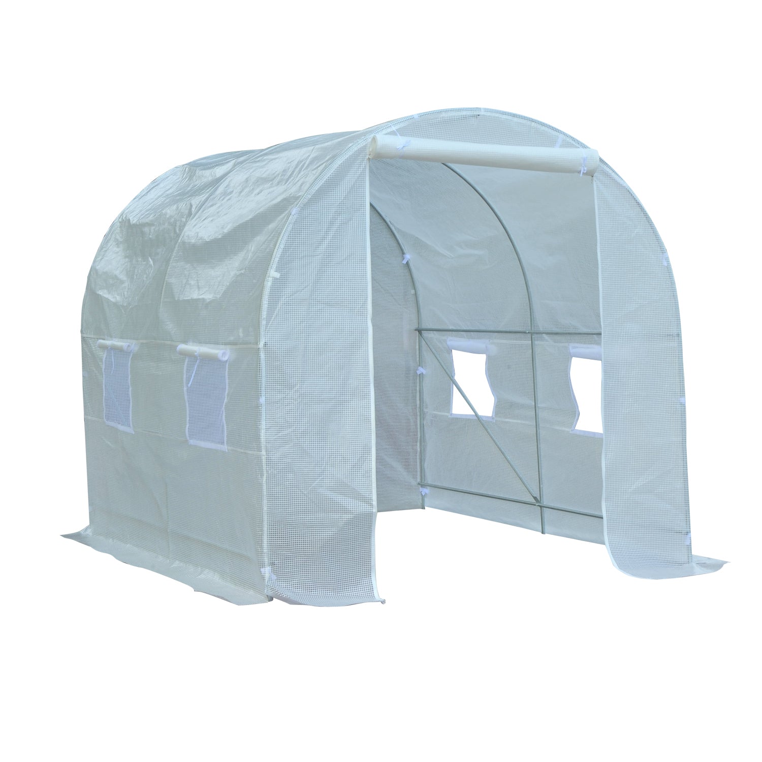 Nancy's Temecula Foil Greenhouse - Garden House - Canopy - Greenhouse - Vegetables - Plants - Metal - PE - White - 250 x 200 x 200 cm