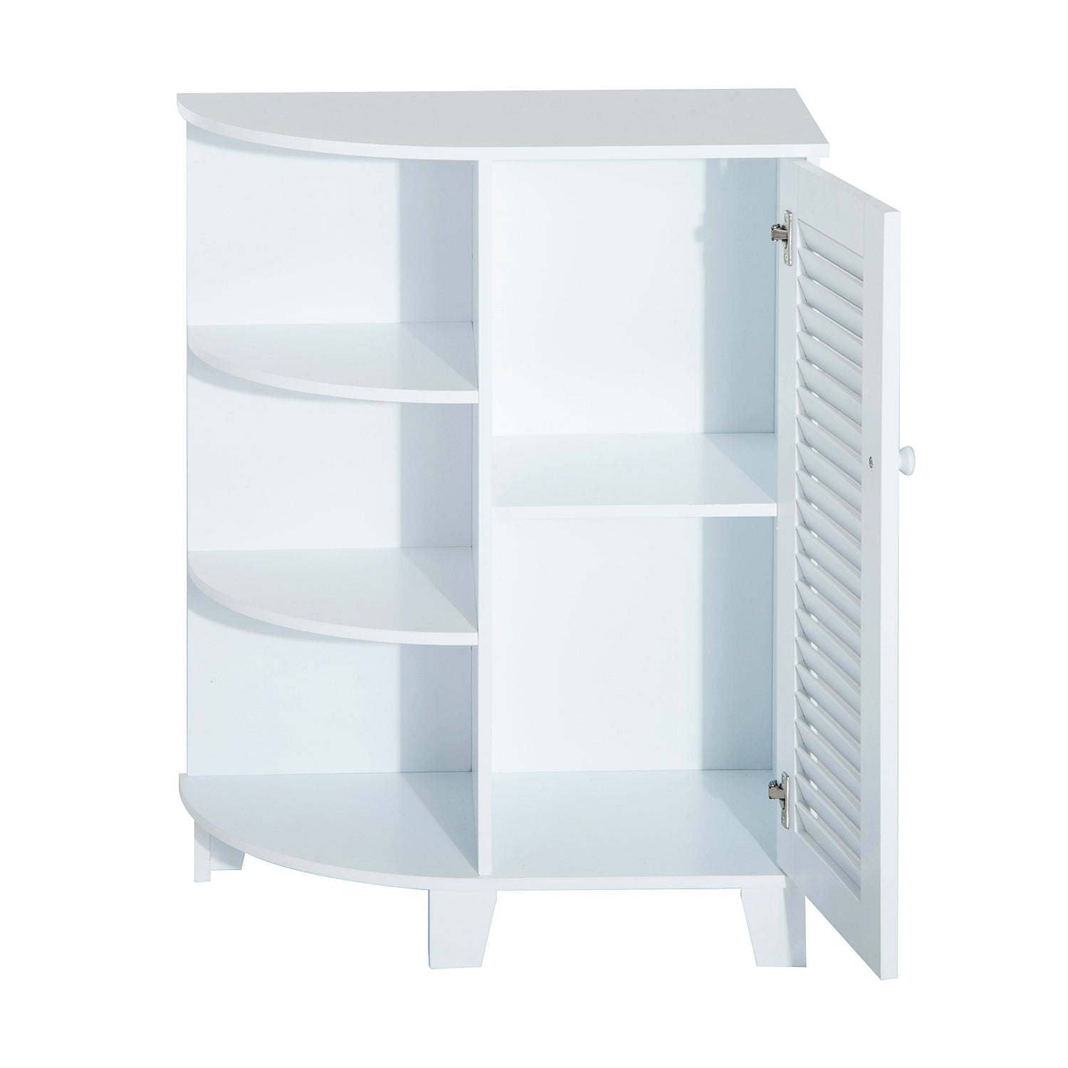 Nancy's Winchester Badkamerkast - Hoekkast - Badkamermeubel - 60 x 30 x 80 cm - Kleine Kast - MDF - Wit