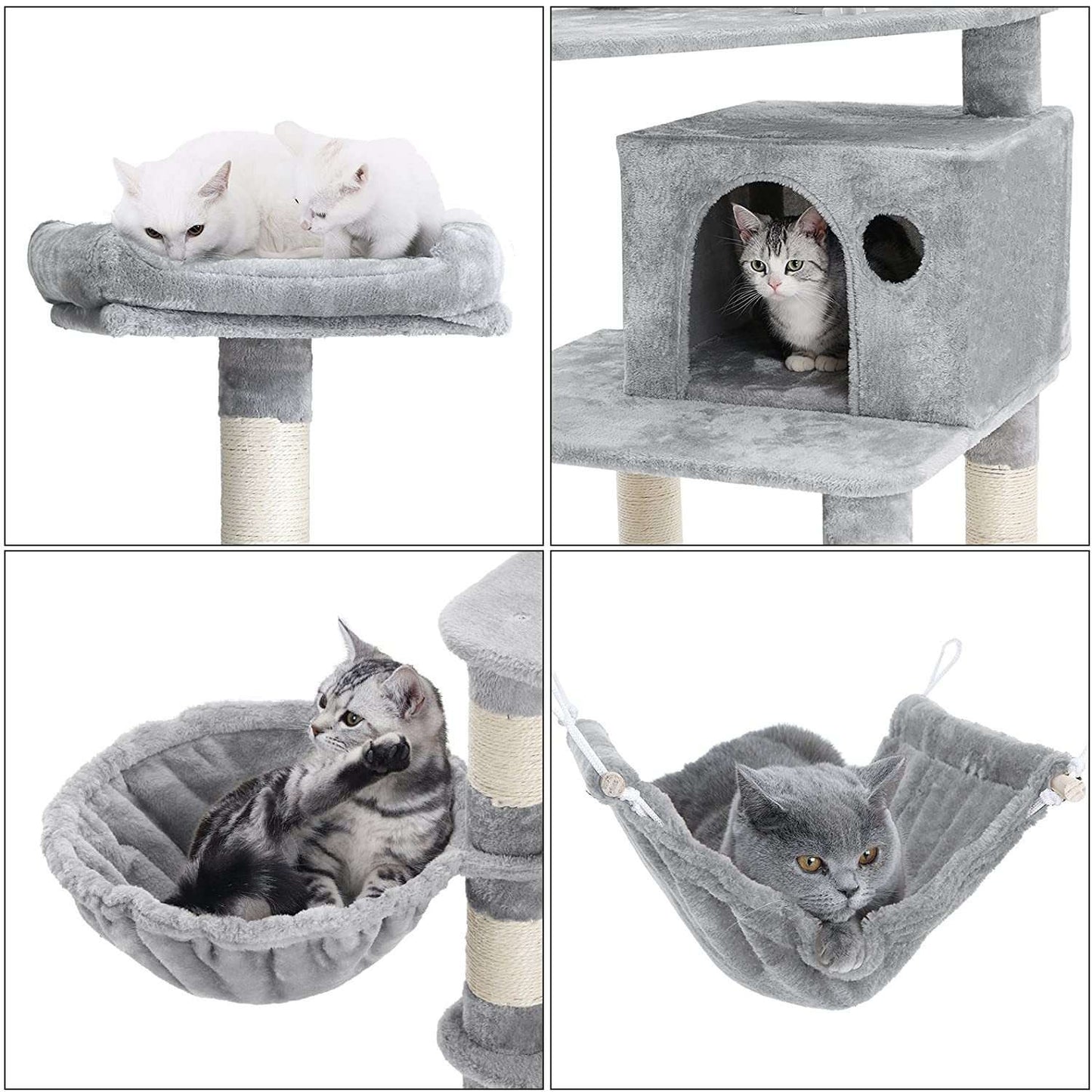 Nancy's Krabpaal XXL - Kattenhuis - 174 cm - Katten Speelhuisje - Kattenboom - Krabpalen