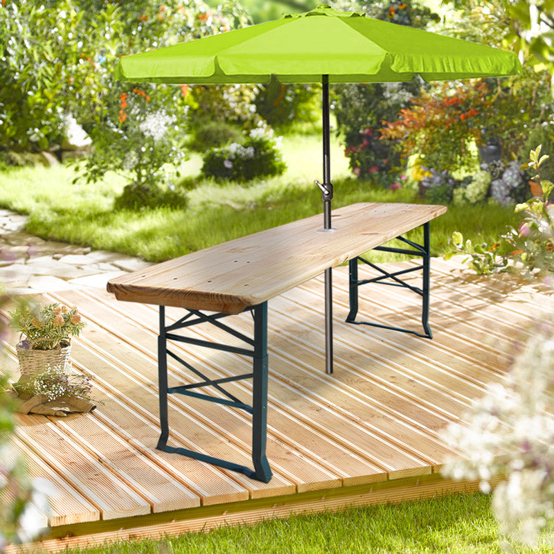 Table de tente à bière Nancy's Mount Ivy - Table de bar - Table - Pliable - 170 x 50 x 75-105 cm
