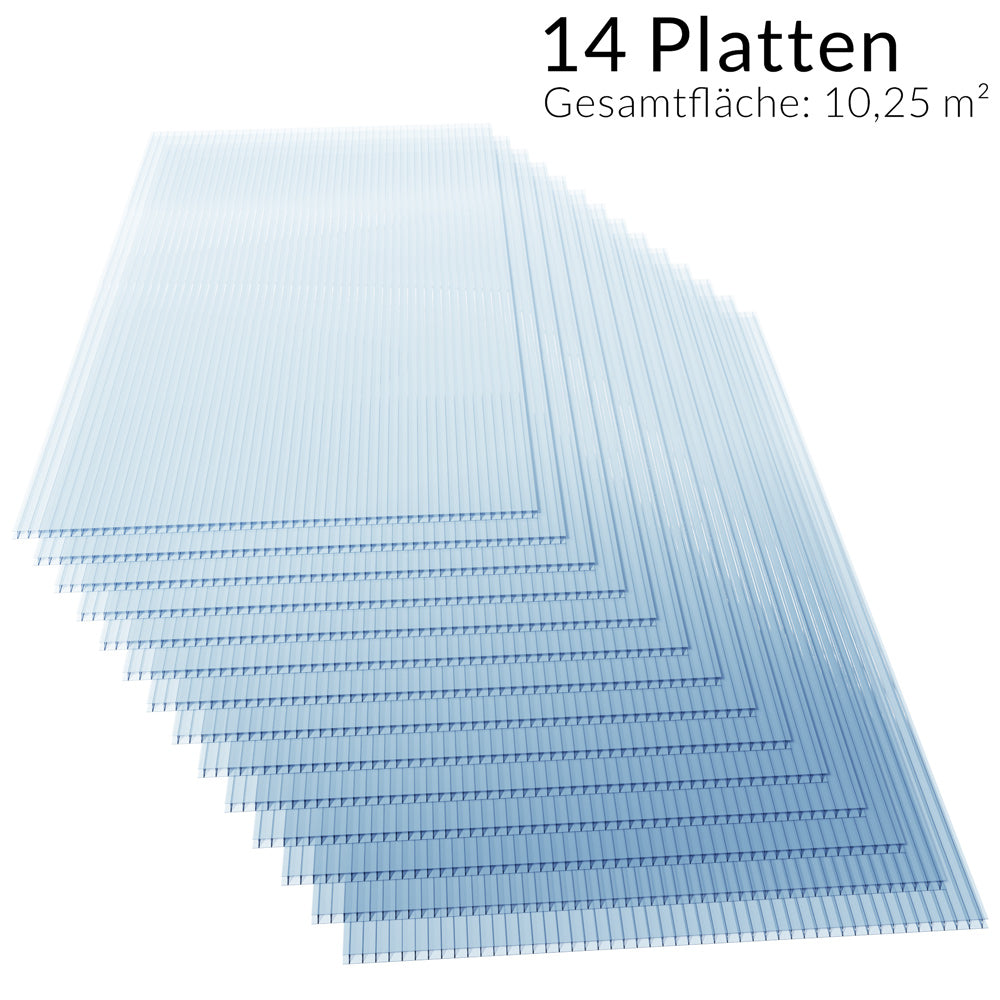 Nancy's Parkwood Dubbelwandige Platen - Transparant - Voor Kassen - 14 stuks - 60,5 x 121 cm (per stuk)