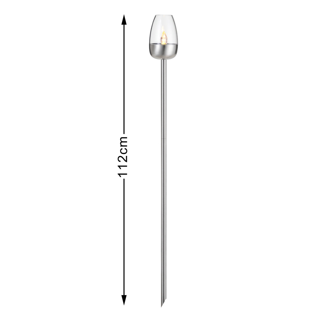 Nancy's Viola Buitenlamp - Solar Tuinlamp - Tuinverlichting - Tuinfakkels - Zonne-energie - Set van 2 - Lengte van 112 cm
