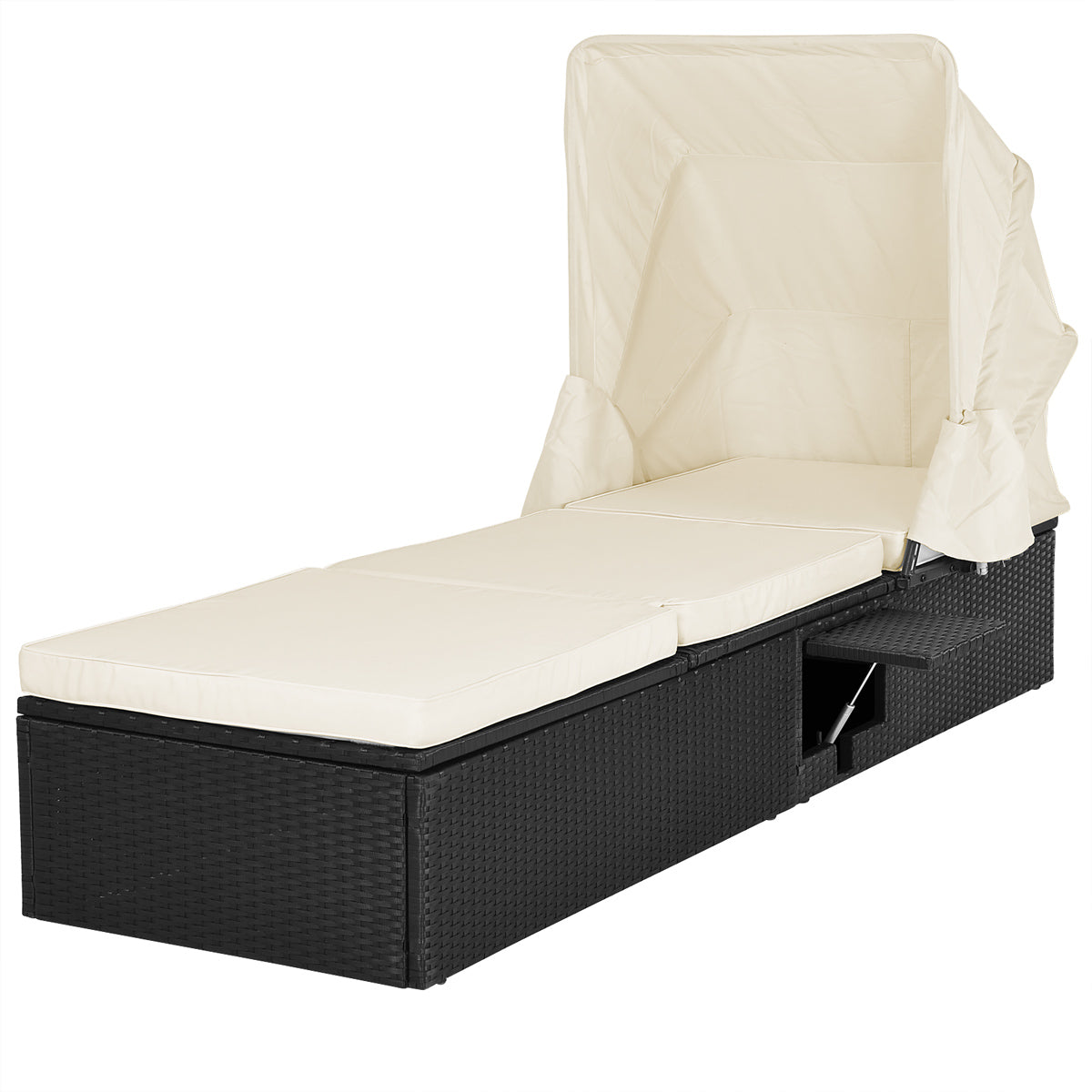 Nancy's Dos Palos Ligbed - Zonnebed - Tuinmeubel - Ligstoel - Slaapbank - Moderne Rotan-Look - Ligbedden - 195 x 60 x 39 cm