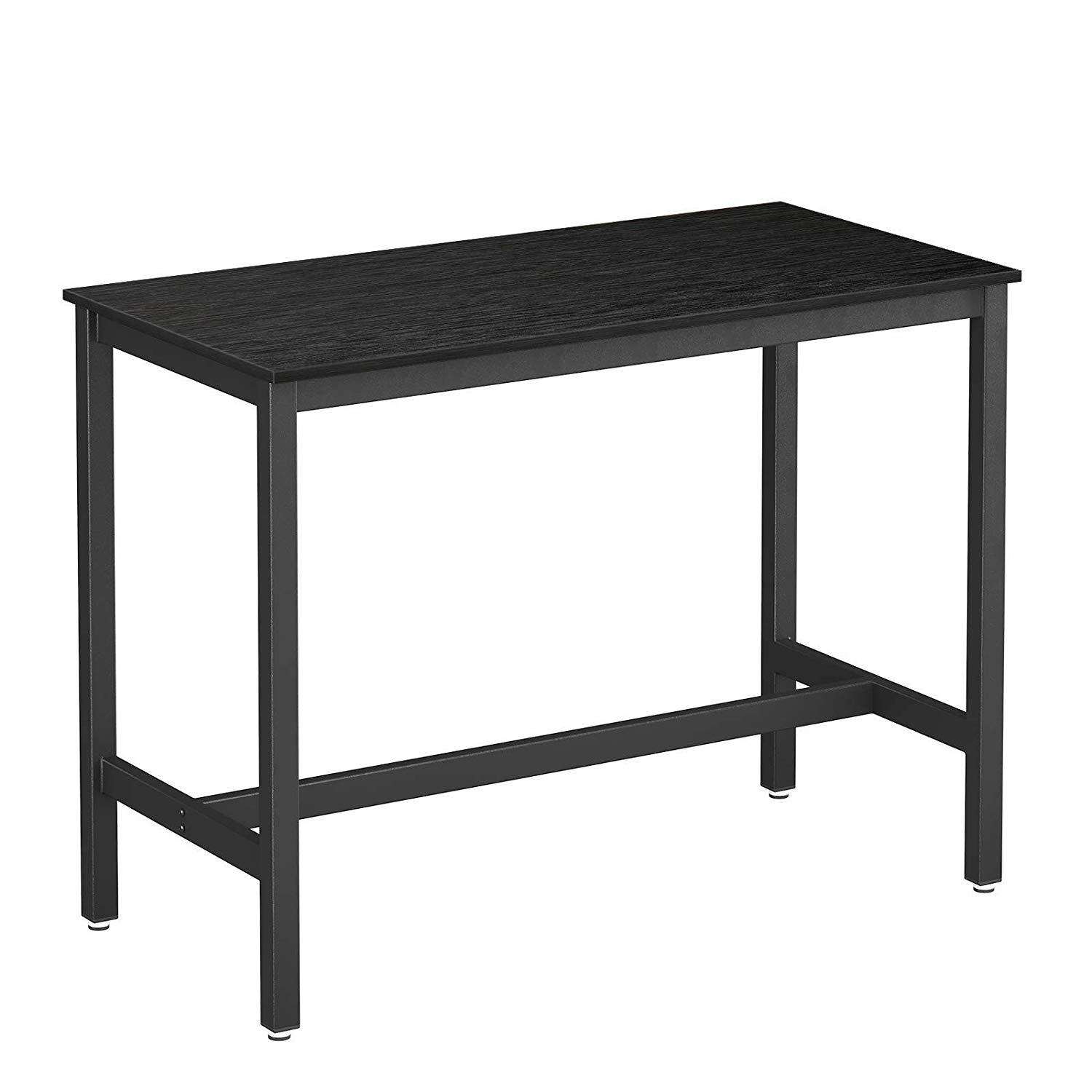 Nancy's Blaine Bartafel - Vintage Keukentafel – Keuken Bartafels - Zwart - 120 x 60 x 90 cm