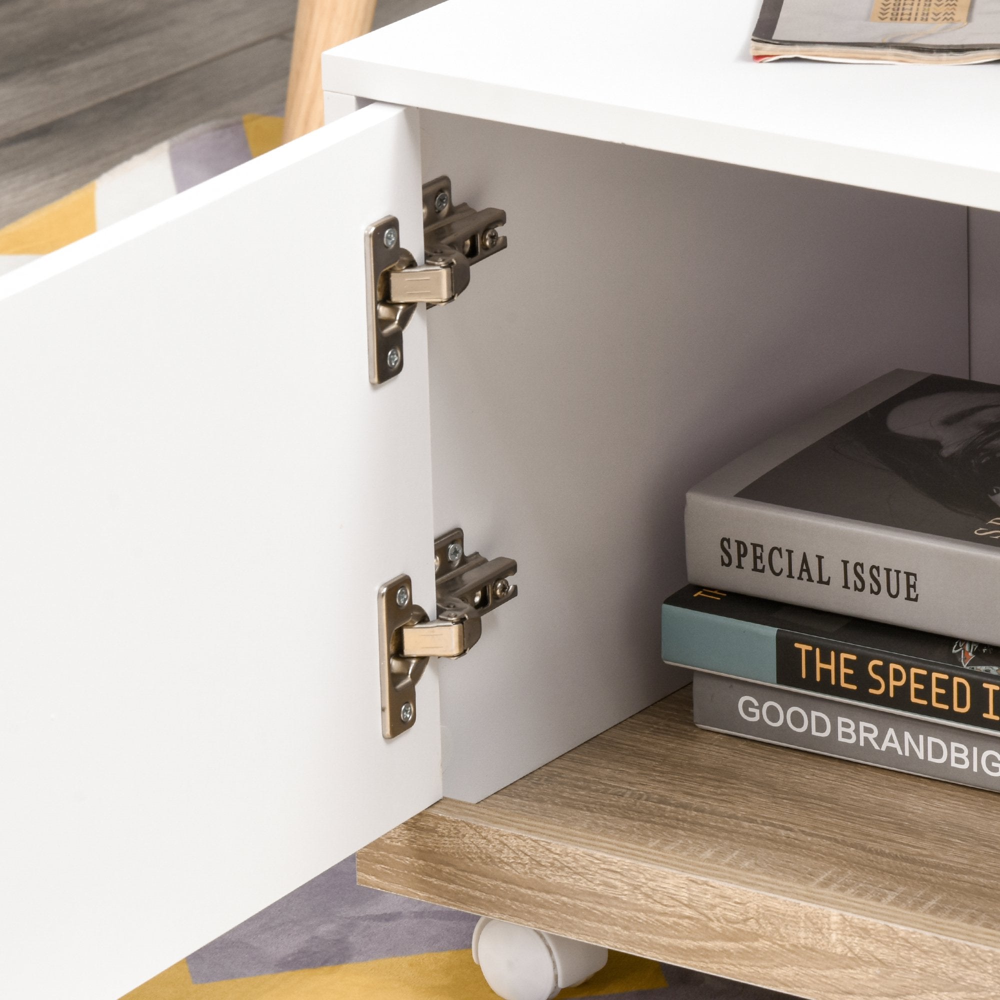 Nancy's Canon City TV Meubel - Dressoir - 2 Wielen - Spaanplaat - Wit