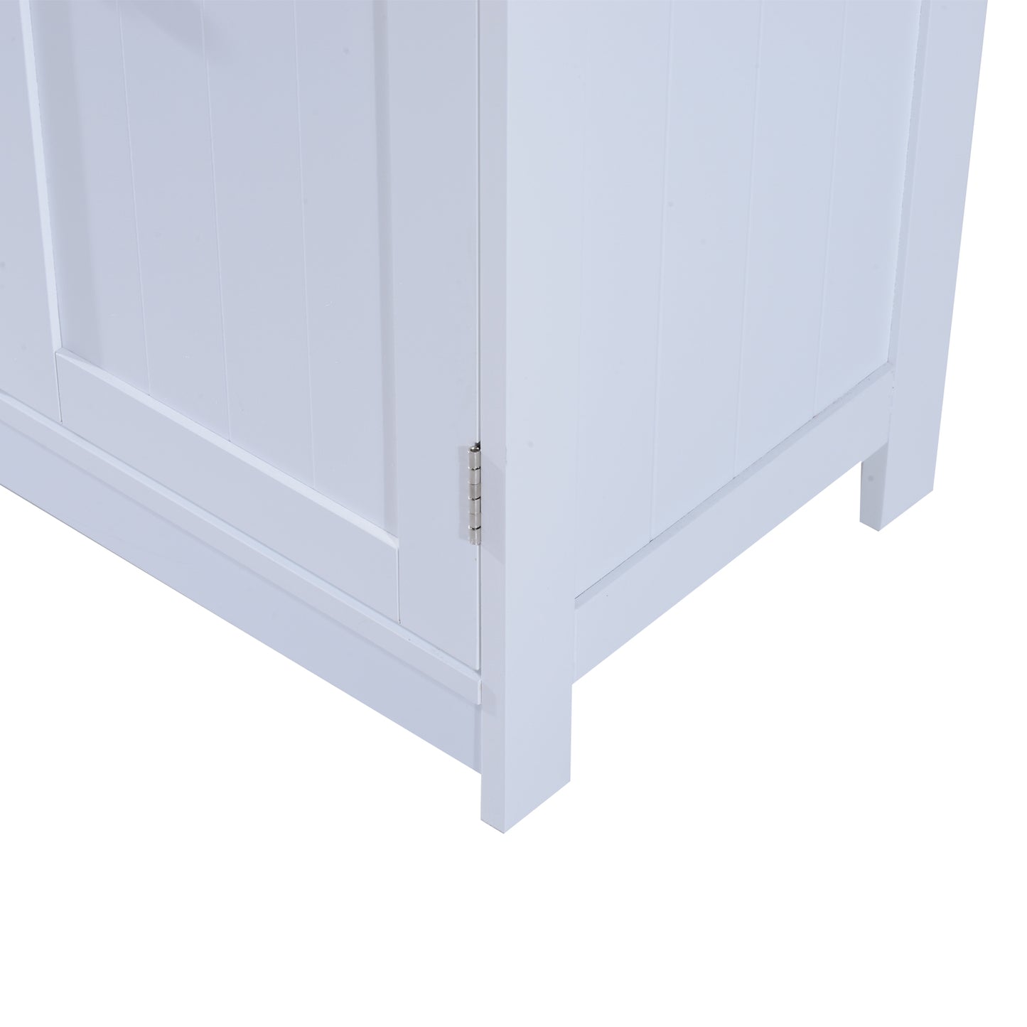 Nancy's New Market Wastafelonderkast - Badkamerkast - 2 Deuren - Wasbak Kast - L60 x D30 x H60 cm - Hoogte Verstelbare Plank - Sifonuitsparing - Wit - MDF