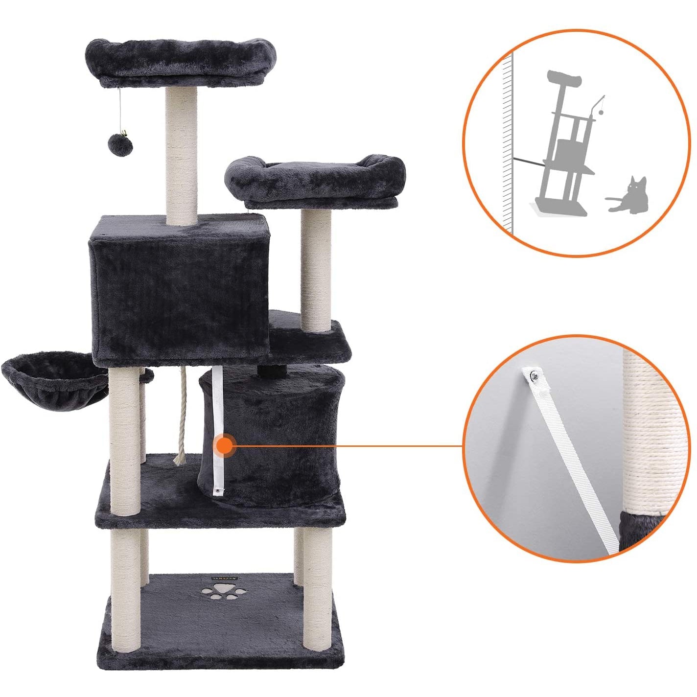 Nancy's Kattenboom XL 152 CM - Luxe Kattenhuis - Krabpaal - Katten - Kat