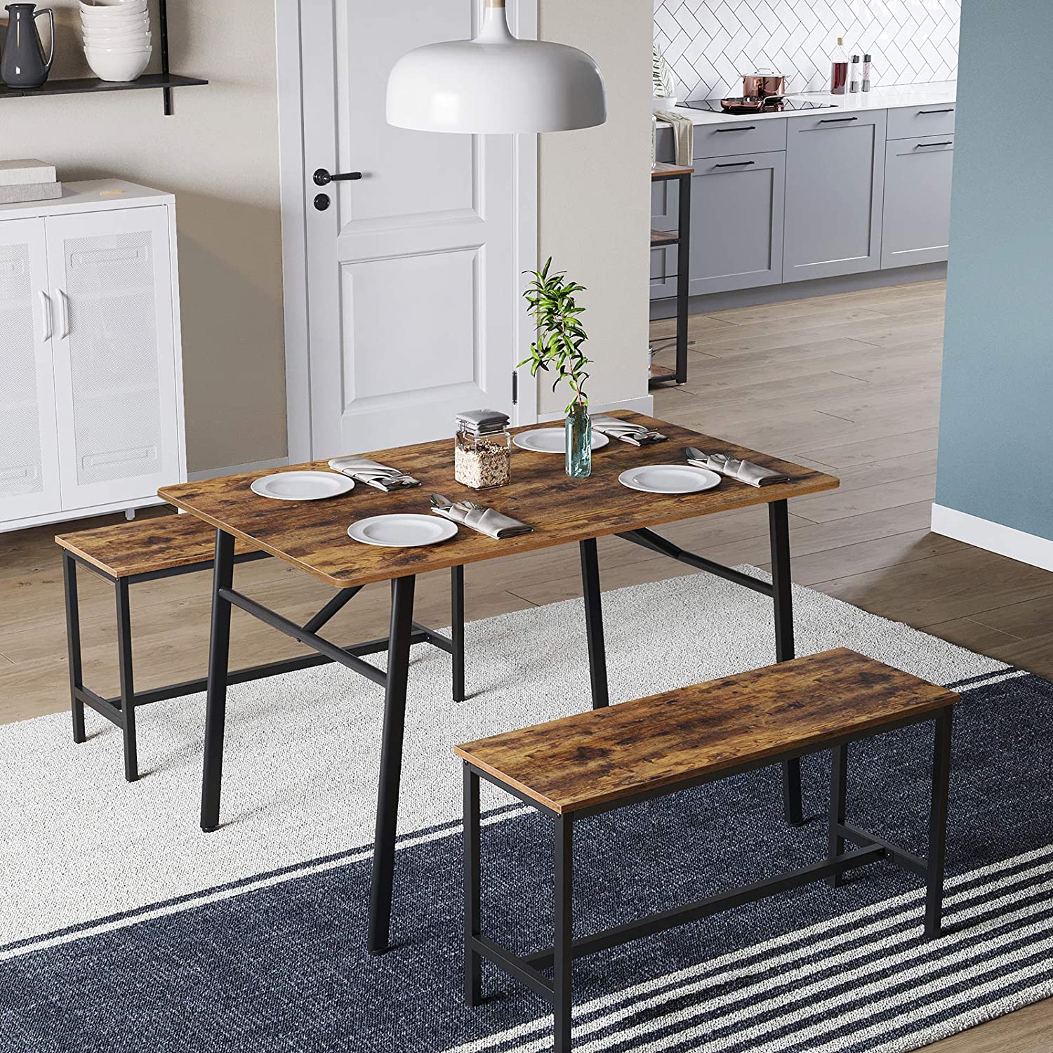 Nancy's Fairbanks Eettafel 4 Personen - Keukentafel - Industriële Tafel - 120 x 75 x 75 cm