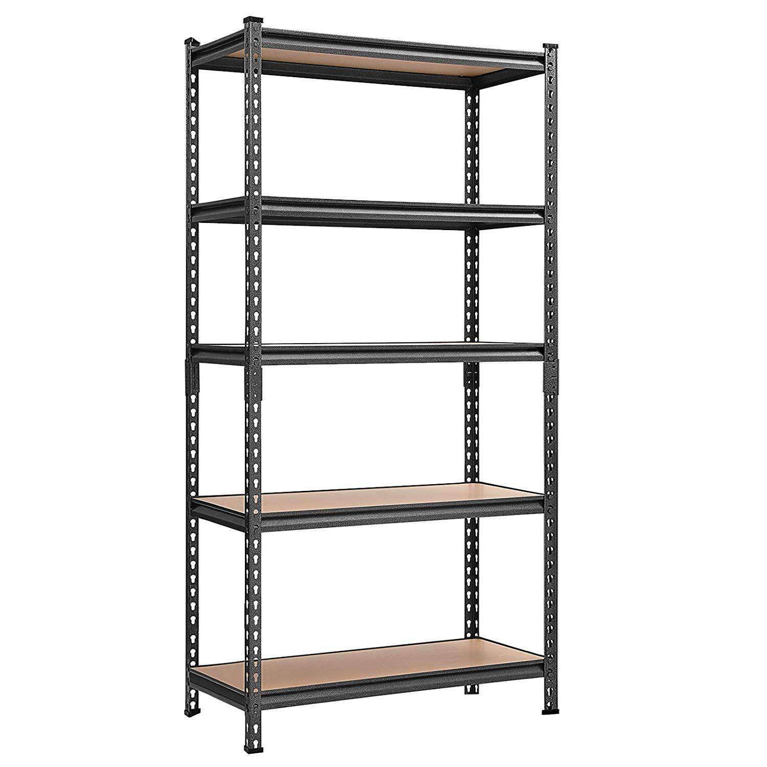 Nancy's Stellingkast - Magazijnrek - Magazijnstelling - Stellinkasten - Metaal - Grijs/Bruin - 180 x 90 x 45cm