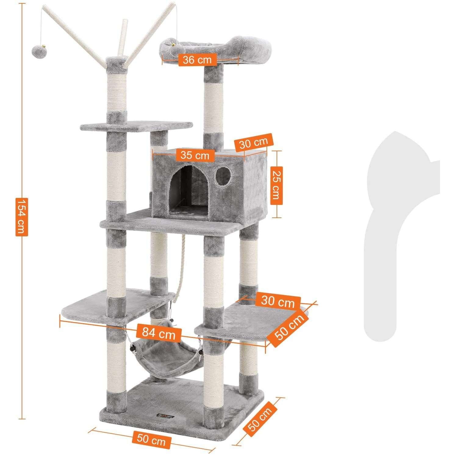 Griffoir de Nancy pour Chat Gris Clair XL - Griffoir 154 CM