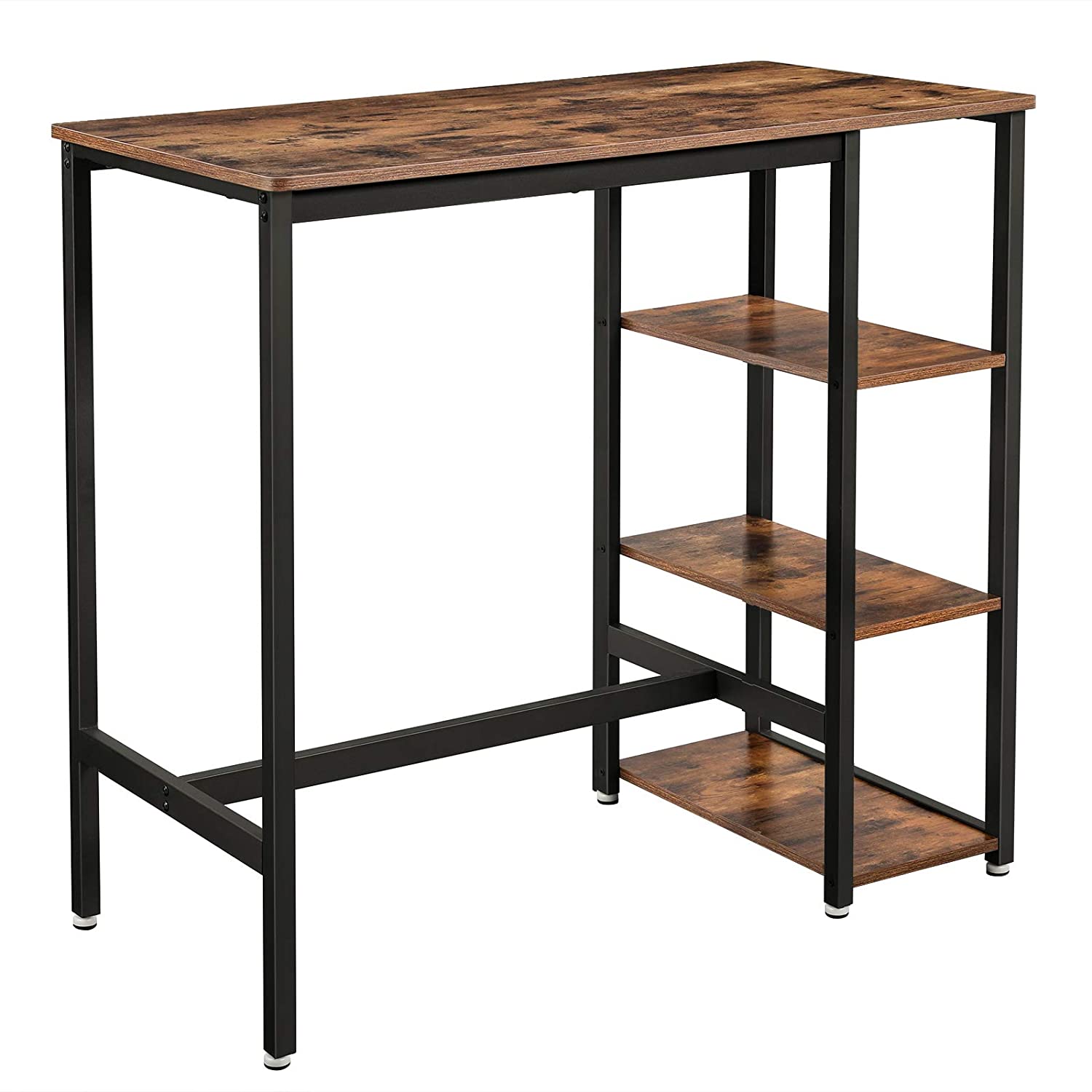 Nancy's Bartafel Haines - Bartafels Hout - 3 Planken - Bruin/Zwart - 109 x 60 x 100 cm