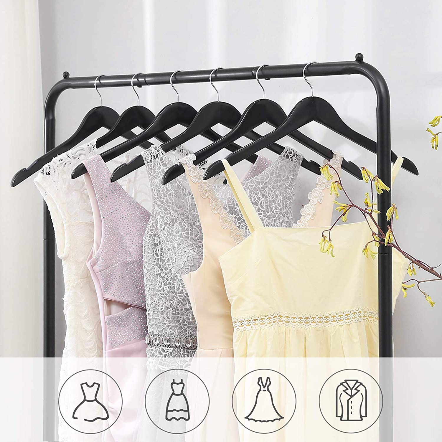 Nancy's Maple Wood Clothes Hangers - 20 Pieces - 360 Degree Rotatable Hanger - Clothes Hangers - Shirt or Dress - Wood