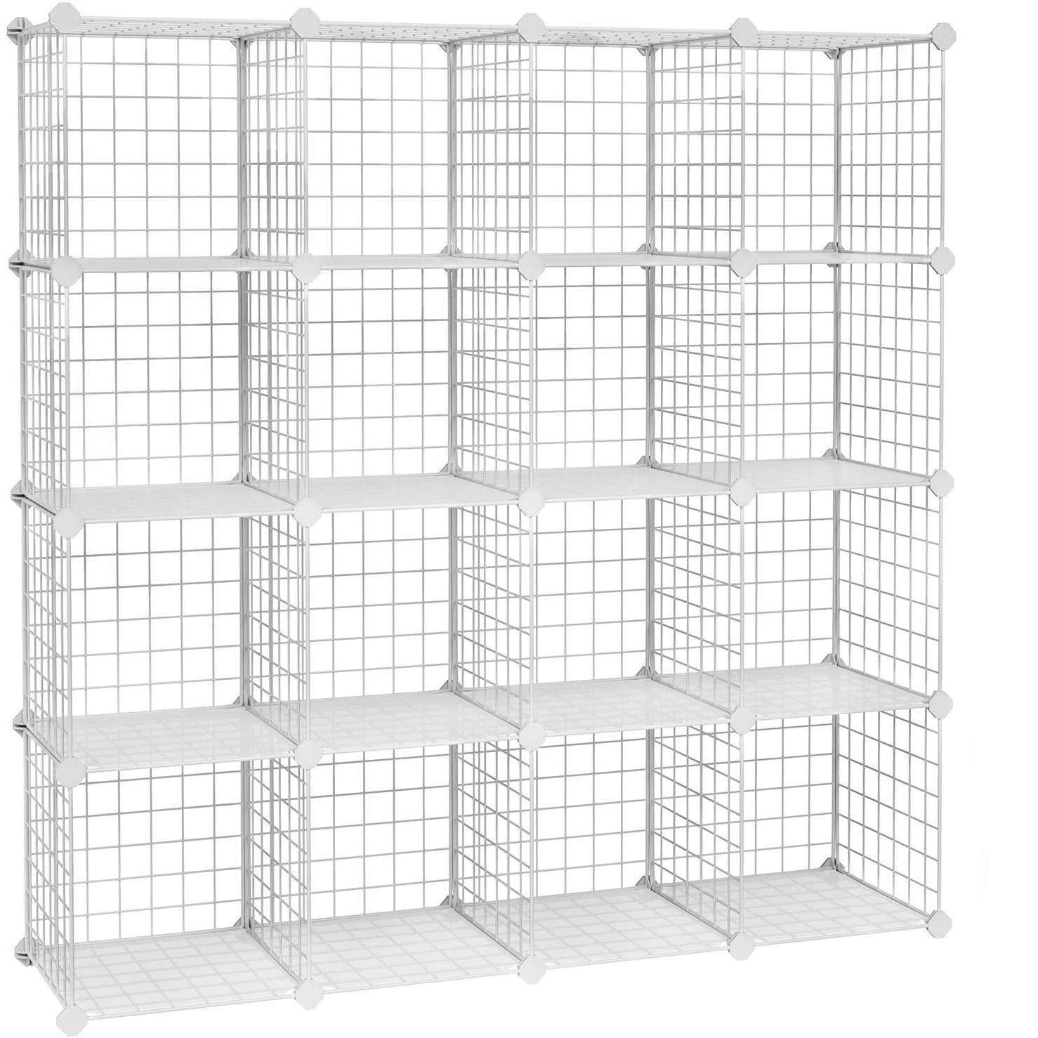 Nancy's Ponte Shelf Cabinet - Meuble de rangement - 16 compartiments - Design adaptable - Blanc - ± 120 x 30 x 120 cm