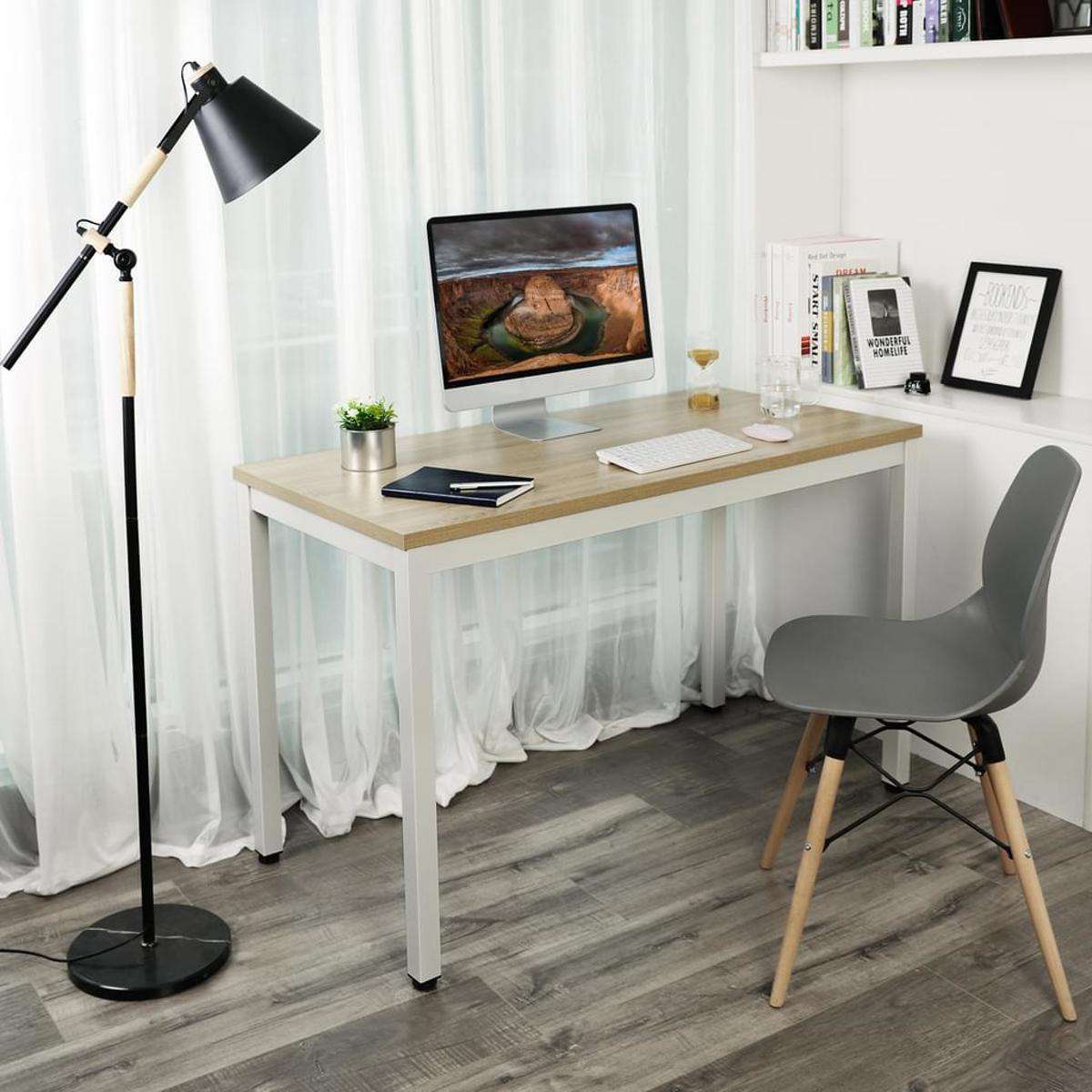 Nancy's Murray Hill Bureau Eikenhout - Computer Tafel Wit - Bureaus 120 x 76 x 60