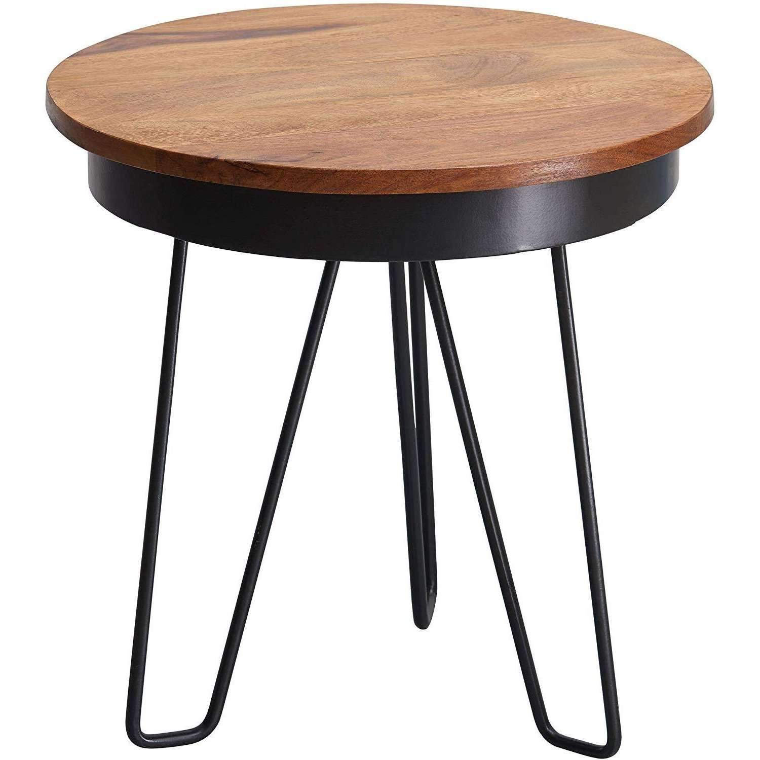 Table d'appoint moderne de Nancy - Bois et métal - 43 x 45 x 43 cm