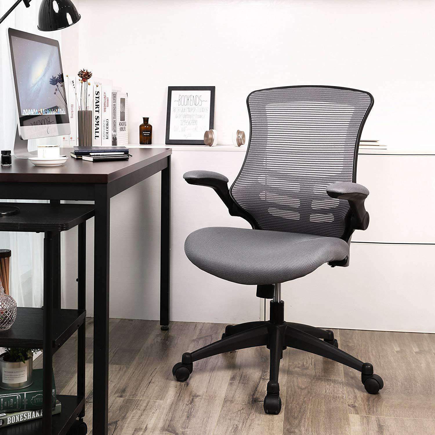 Nancy's Bureaustoel - Kantoorstoel - Ergonomische Computerstoel - Zwart/grijs