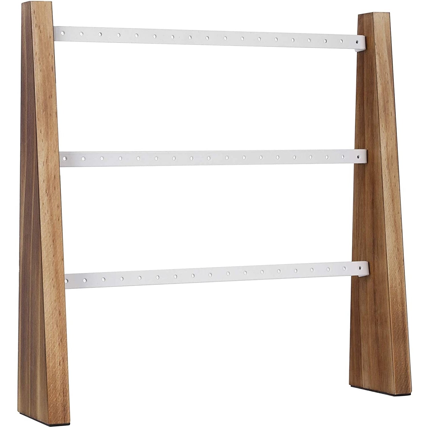 Nancy’s Flynns Turn Sieradenstandaard - Sieradenhouder - Hangend - Vierkant - Vintage - Bruin en Wit - 26,2 x 6 x 27 cm