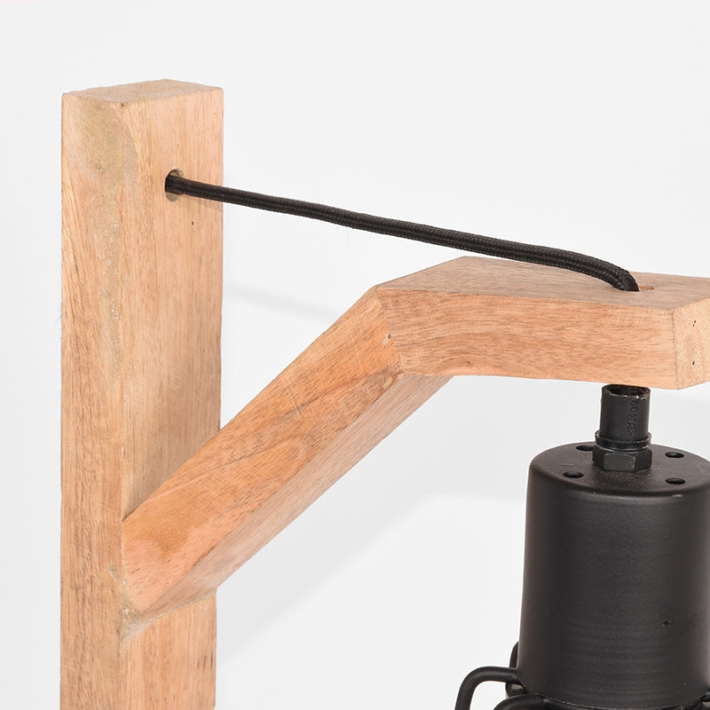 LABEL51 Tafellamp Drop - Tafelverlichting - Zwart - Mangohout