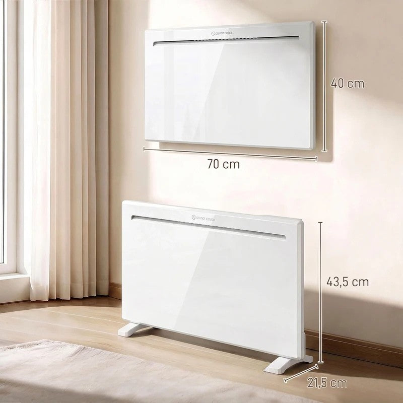 Nancy's Vallarsa Kachel - Convectieverwarming - Slimme verwarming - Thermostaat & timer - Wit