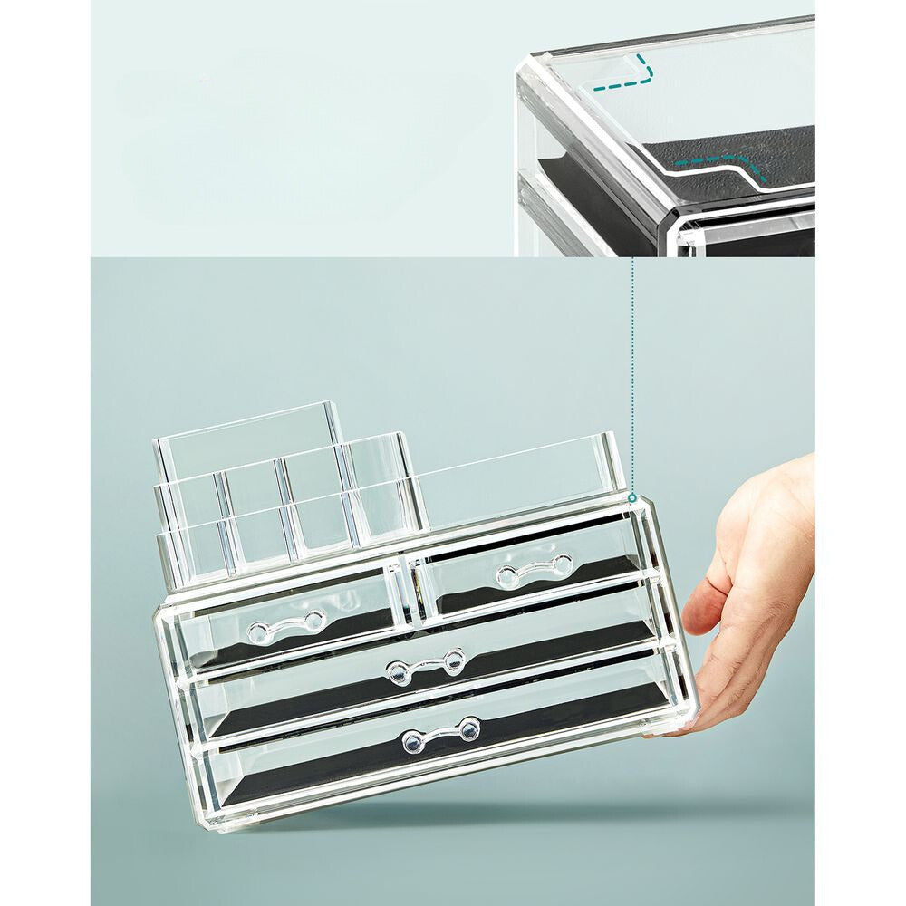 Nancy's Glossop Make-up organizer - Make-up opberger - Transparant - 23,5 x 14 x 18,7 cm