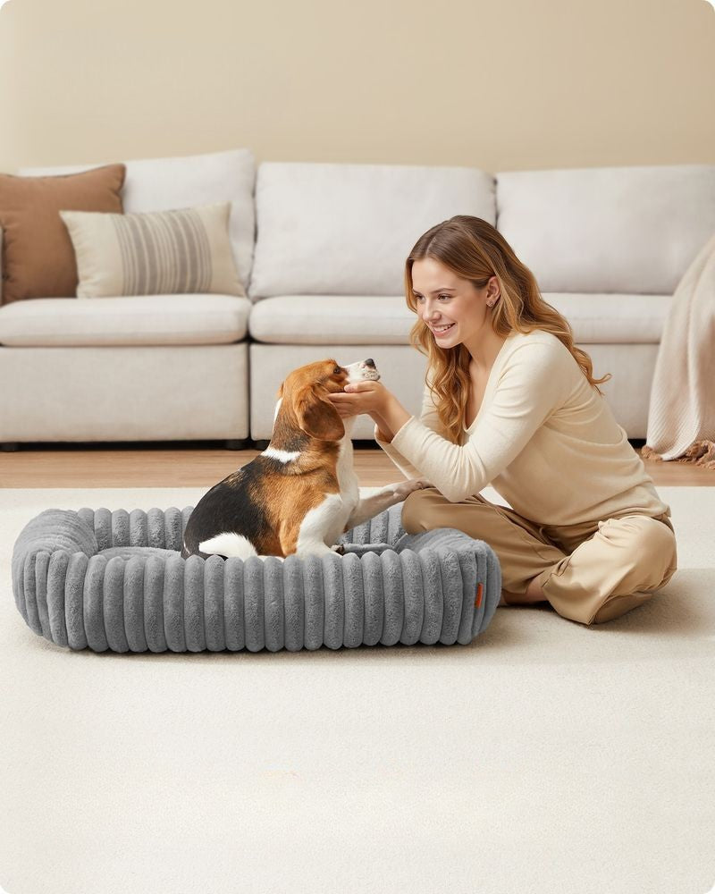 Nancy's Pianezza Hondenmand - Hondenkussen - Hondenbed - Grijs - ± 90 x 70 x 20 cm