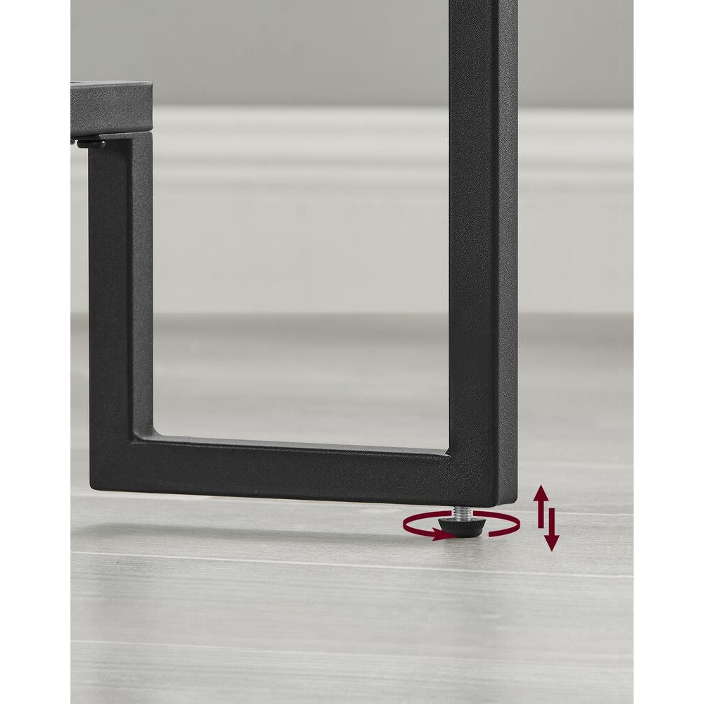 Nancy's Loftus Salontafel Zwart Transparant - Glas - Staal - Modern - 100 x 55 cm x 45 cm