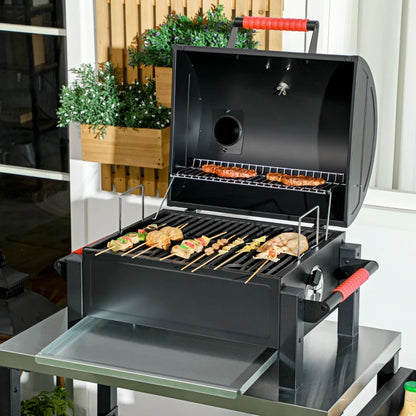 Nancy's Perinho Barbecue - BBQ - Grill - Houtskoolbarbecue - Zwart / Rood