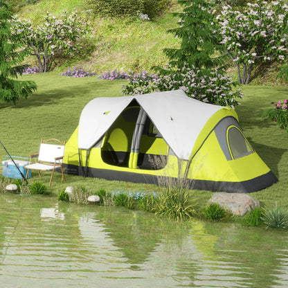 Nancy's Dugenta Kampeertent - 6-Persoons Campingtent - 2 Slaapkamers - 450 x 215 x 180 cm