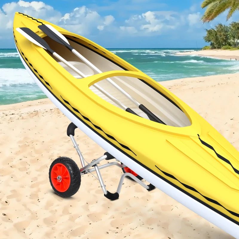 Nancy's Quarrata Kajakwagen - Bootwagen - Opvouwbaar - Zilver - ± 75 x 45 x 45 cm