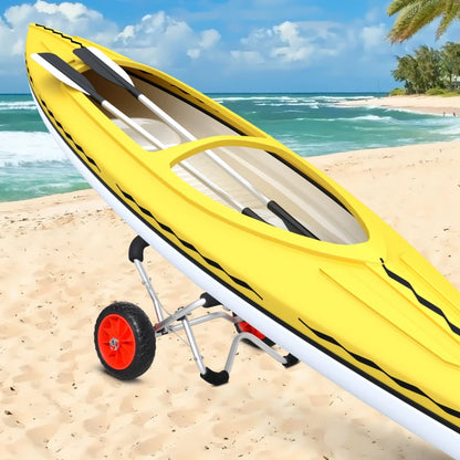 Nancy's Quarrata Kajakwagen - Bootwagen - Opvouwbaar - Zilver - ± 75 x 45 x 45 cm