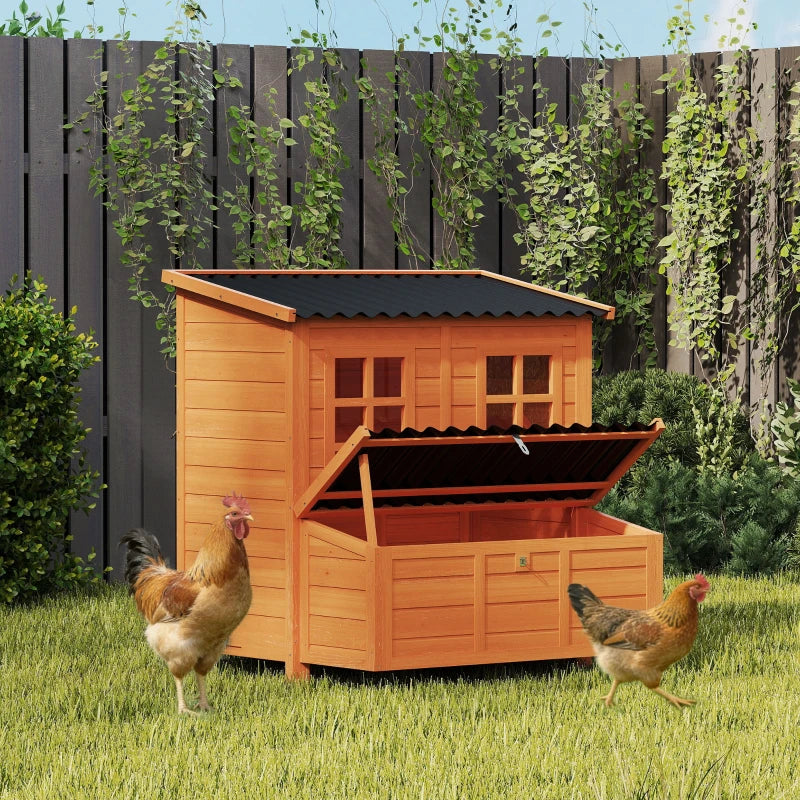 Nancy's Pontenure Kippenhok - Kippenren - Weerbestendig en Stabiel - 4-6 Kippen - Dennenhout - ± 100 x 85 x 100 cm