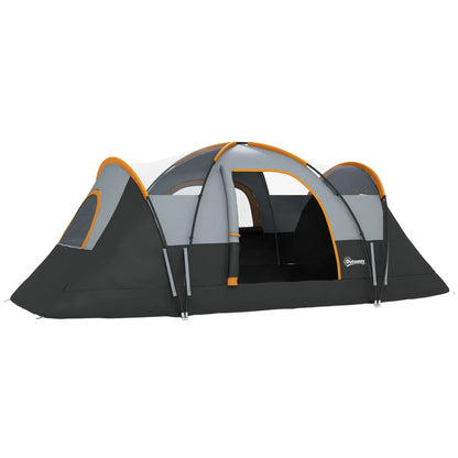 Nancy's Campli Kampeertent - Camping Tent - 5 tot 6 personen - Grijs / Zwart - 455 x 230 x 180 cm