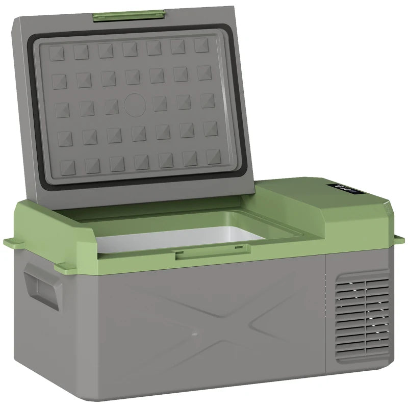 Nancy's Sovana Koelbox - Koeler - LED-Dipslay - AC / DC Adapter - Grijs / Groen - 16,3 Liter