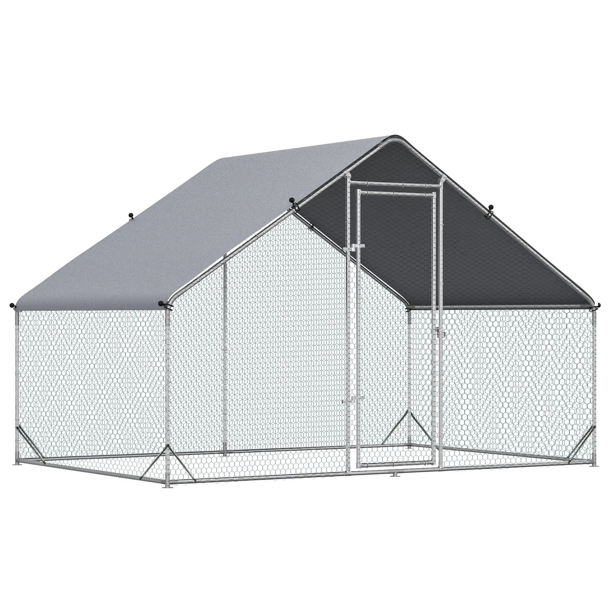 Nancy's Figueira Kippenhok - Kippenren - Dierenverblijf - Buitenverblijf voor dieren - Staal - ± 300 x 200 x 200 cm