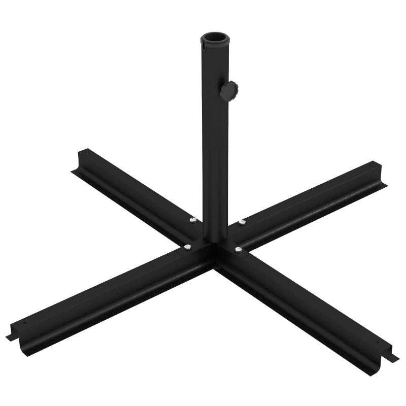 Nancy's Driffield Parasolvoet Kruisvoet - Parasol standaard Kruisvoet - Zwart - Geschikt voor parasolstok Ø 38 mm en Ø 48 mm