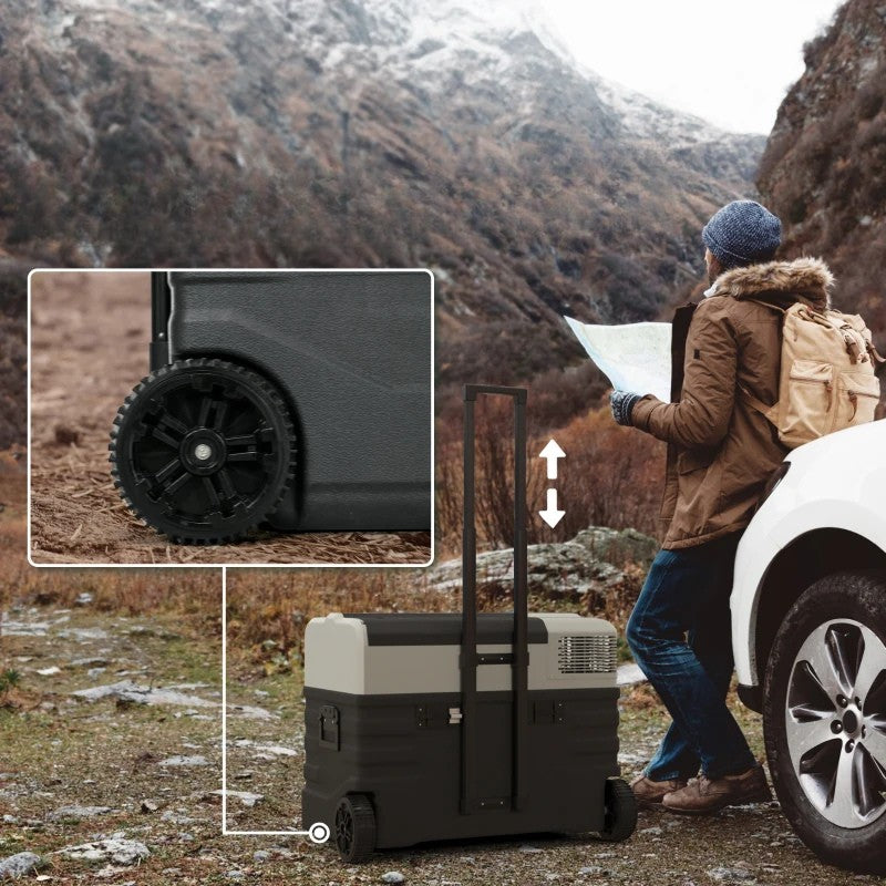 Nancy's Sovicille Koelbox - Koeler - AC / DC Adapter - -20 ℃ tot 20 ℃ - Zwart / Grijs - 56 Liter