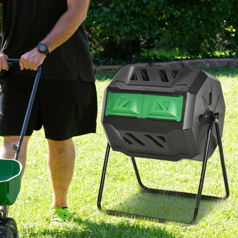Nancy's Ranco Composter - Compostbak - Composteerder - Zwart - ± 70 x 65 x 95cm