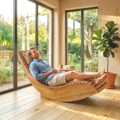 Nancy's Sardara Ligbed - Loungebed - Ergonomisch - Opvouwbaar - Acaciahout