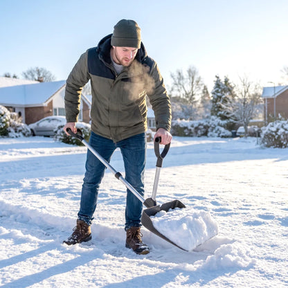 Nancy's Treia Sneeuwschuiver - Sneeuwscherp - Dubbele handgrepen - Hefboomstang - Zwart