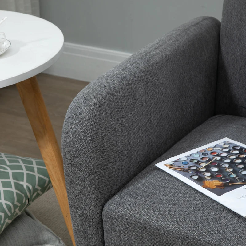 Nancy's Seregno 2-Zitsbank - Tweezitsbank - Woonkamerbank - Zitbank - Grijs - Fluweel - 130 x 70 x 80 cm
