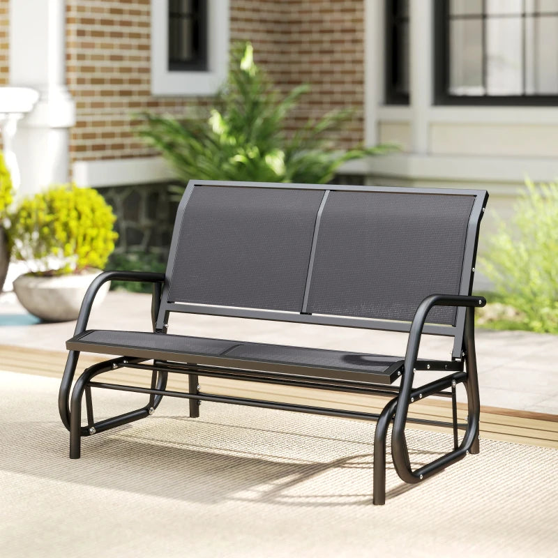 Nancy's Reschen Tuinbank - Balkonbank - Ligstoel - Balkonligstoel - Grijs - 120 x 70 x 85 cm