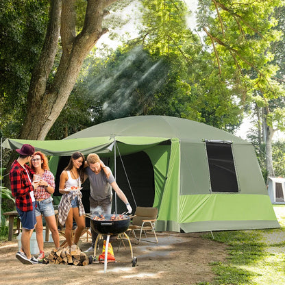 Nancy's Croja Kampeertent - Camping tent - 4 tot 8 Personen - Groen - ± 400 x 300 x 225 cm