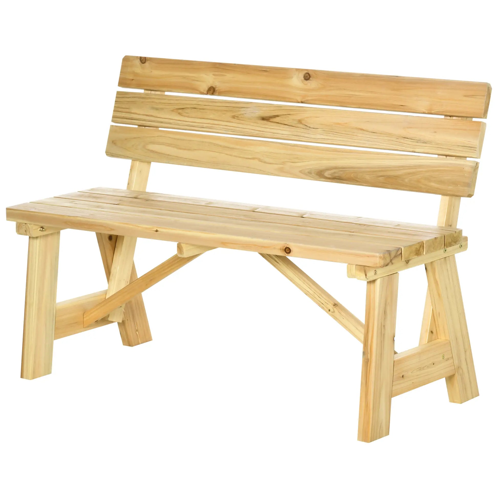 Nancy's Fabro Tuinbank - Parkbank - Balkonbank - Natuurlijk - Dennenhout - ± 115 x 55 x 80 cm