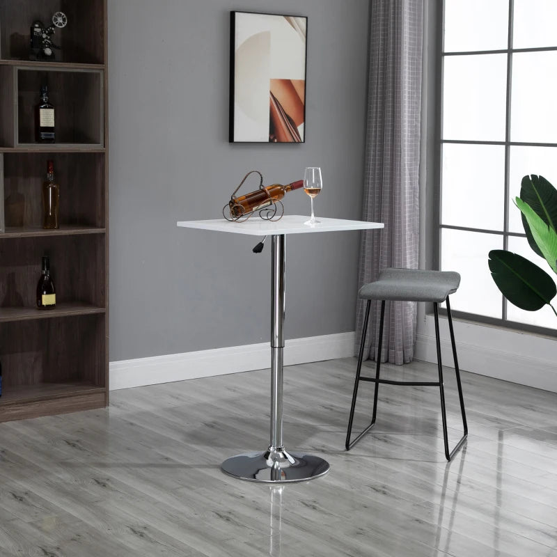 Nancy's Montegalda Bartafel - Hoge Tafel - Statafel - Wit / Zilver - Ø 60 cm