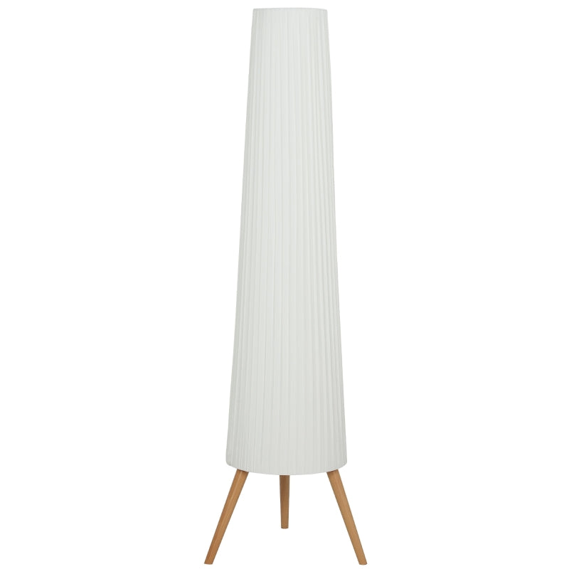 Nancy's Parrano Vloerlamp - Staande Lamp - LED-Lamp - Dimbaar - Wit - Staal / Hout