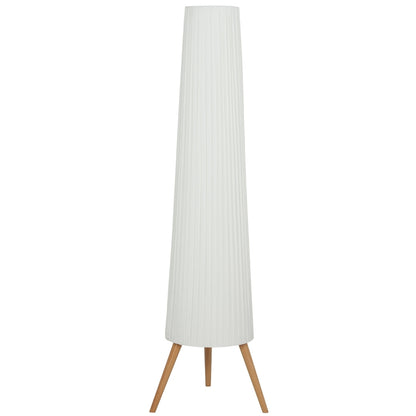 Nancy's Parrano Vloerlamp - Staande Lamp - LED-Lamp - Dimbaar - Wit - Staal / Hout