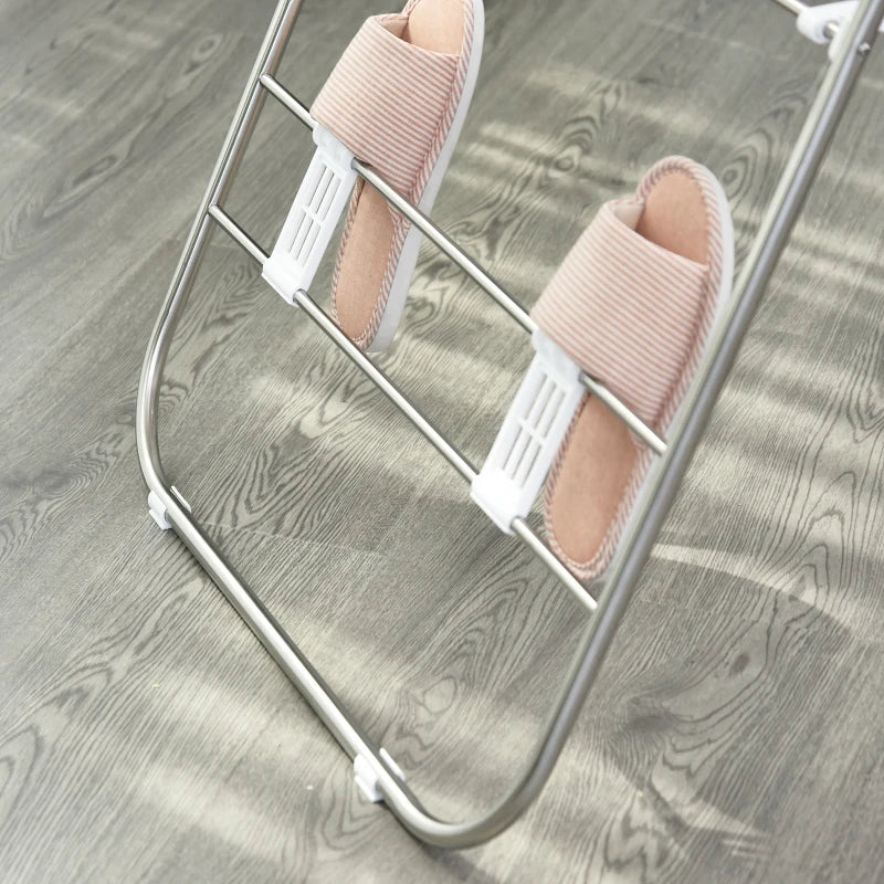 Nancy's Eulalia Wasrek - Droogrek - Verstelbaar - Anti-slip - Zilver / Wit
